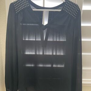 Rose & Olive Black Studded Blouse